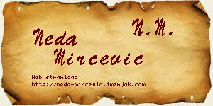 Neda Mirčević vizit kartica